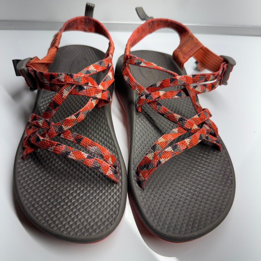 Chaco Z Sandals Youth Rusty Orange Pink Multi Color Strappy Comfort Sport Size 5